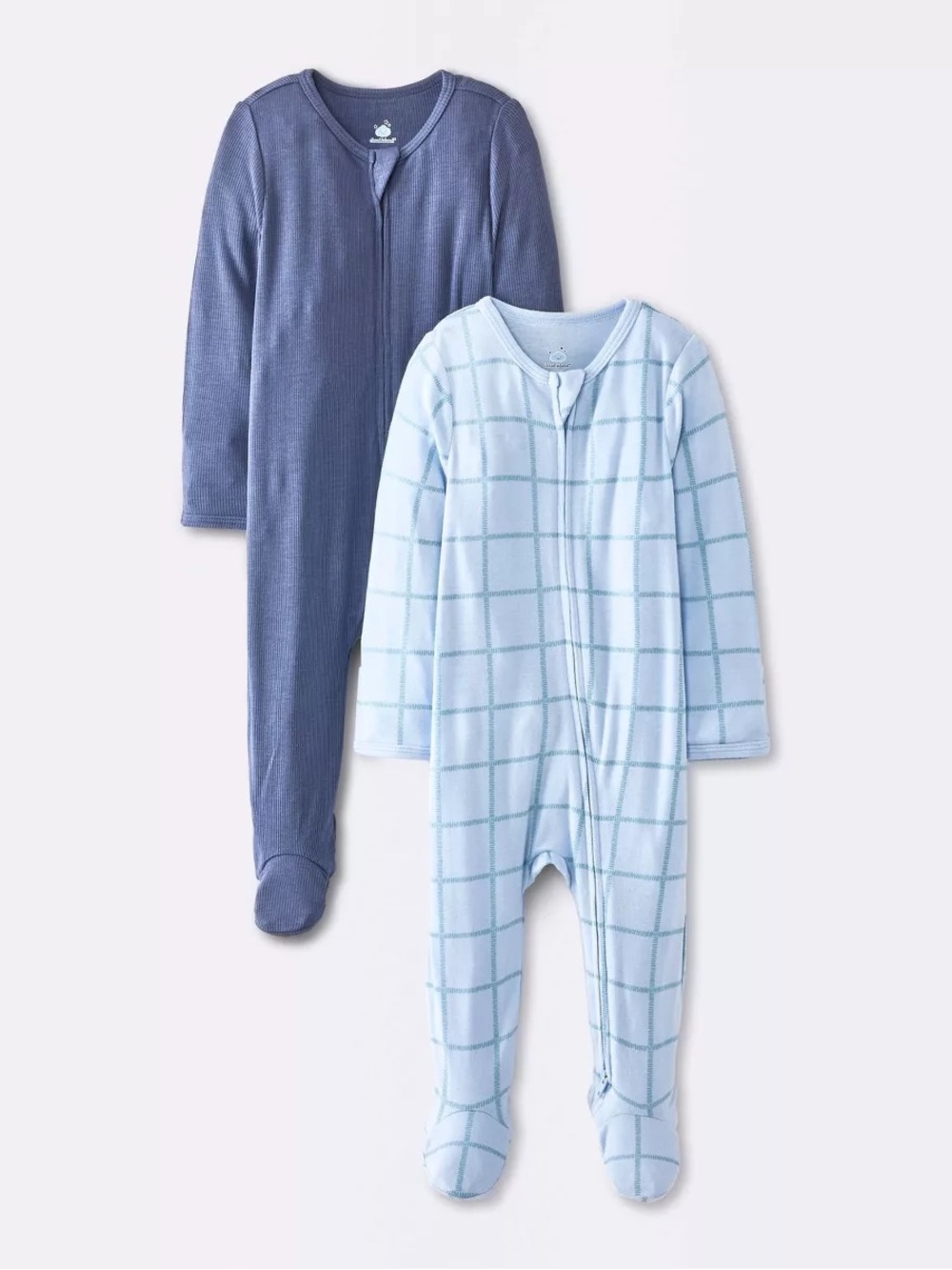 Cloud Island Baby Boys' 2pk Blue So Very Soft Modal Blend Sleep N' Play